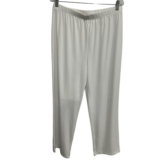 Drapers & Damons Petites White Elastic Waist Pants Size Petite Large - Picture 1 of 8